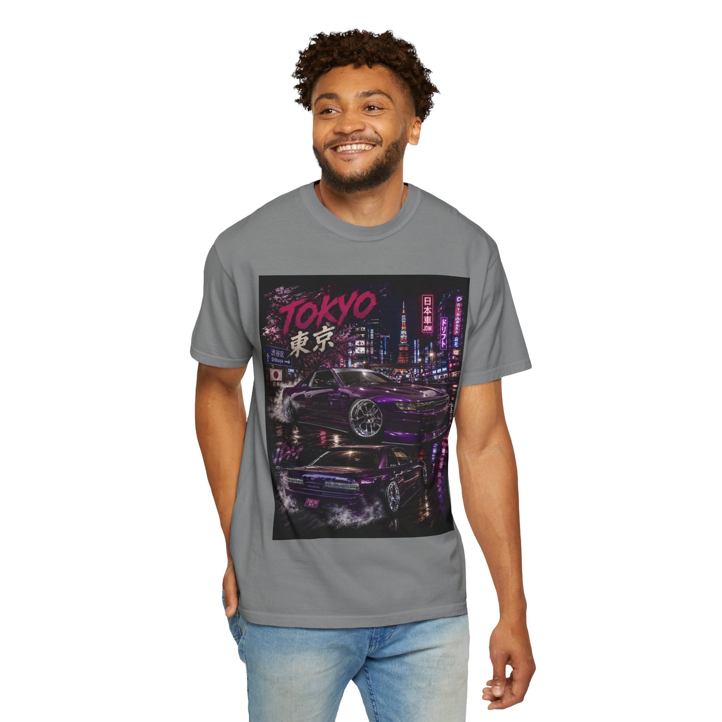 Tokyo Nightstreet Car T-Shirt — Neon JDM Retro Racing Tee