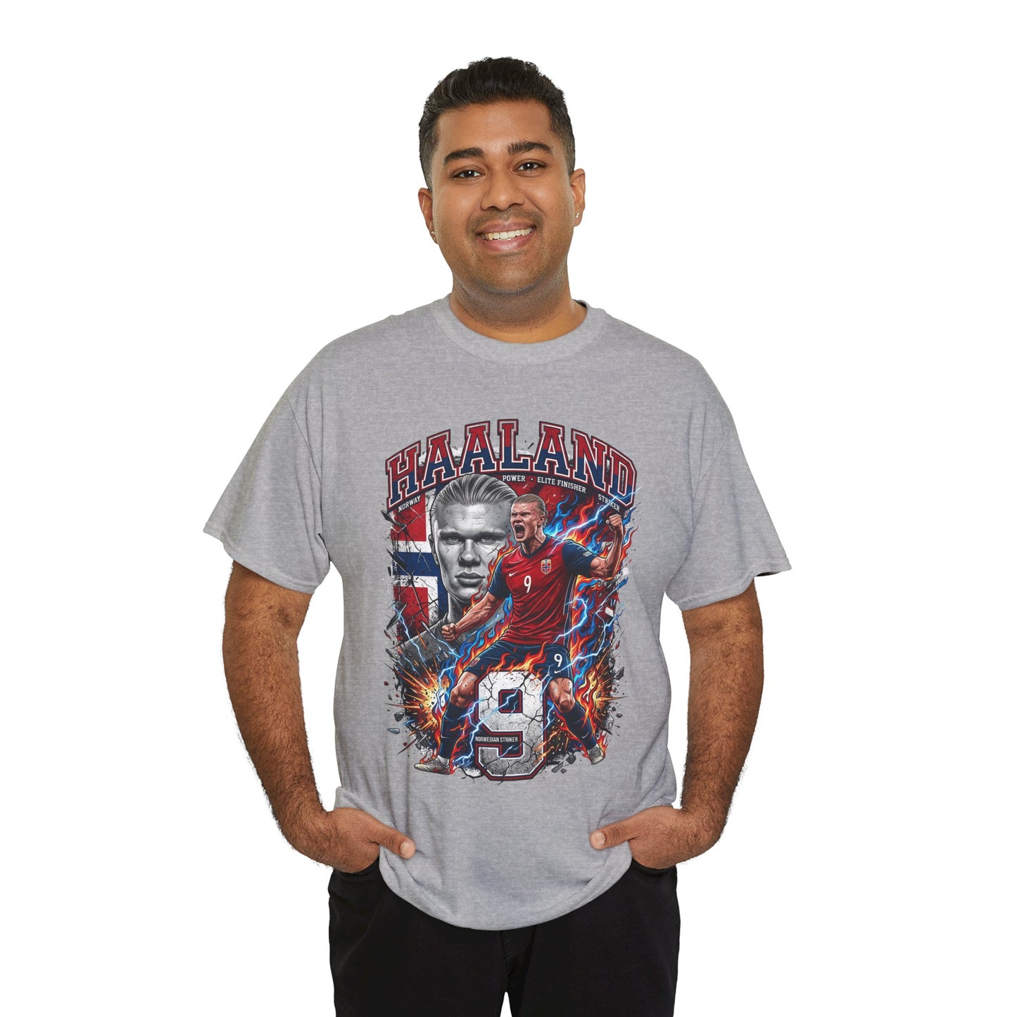 Haaland #9 – Nordic Thunder Striker T-Shirt