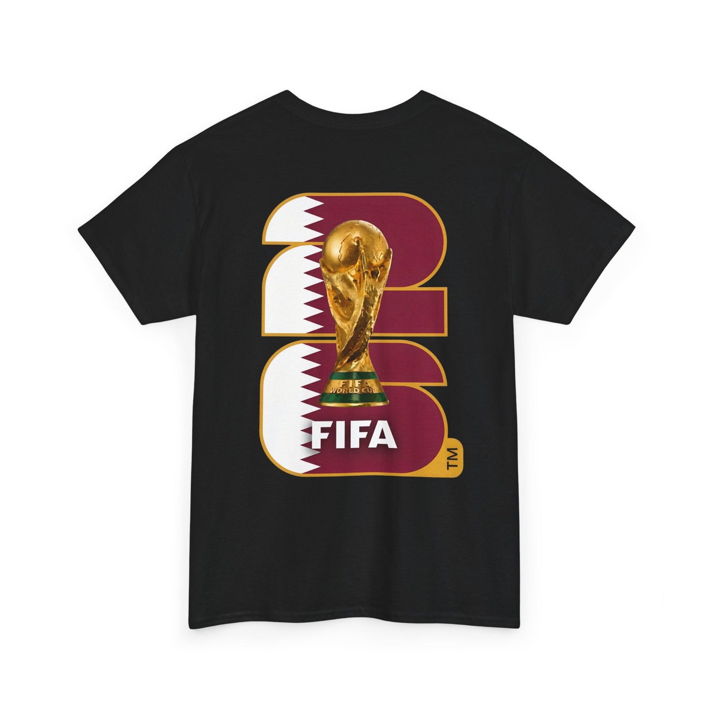 Qatar 2026 FIFA World Cup Fan Edition – Front Crest & Championship Back Graphic T-Shirt