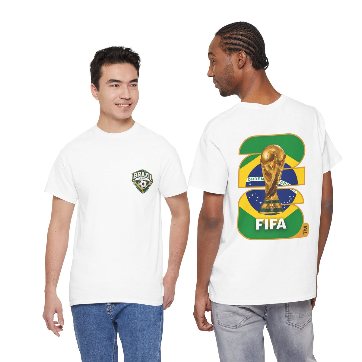 Brazil 2026 FIFA World Cup Fan Edition – Front Crest & Championship Back Graphic T‑Shirt