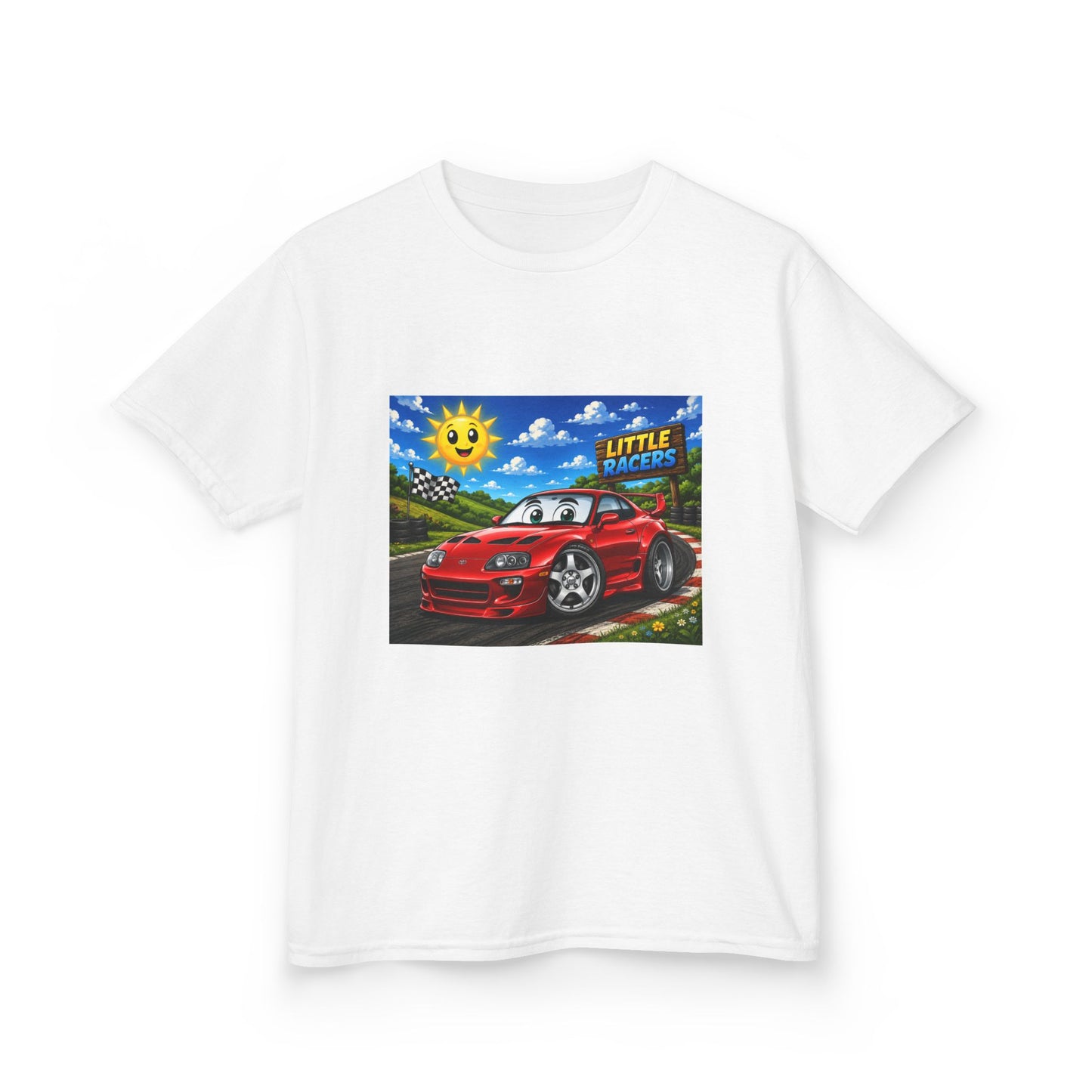 Kids Race Car Tee – 'Little Racer' Red Supra Kid's T‑Shirt
