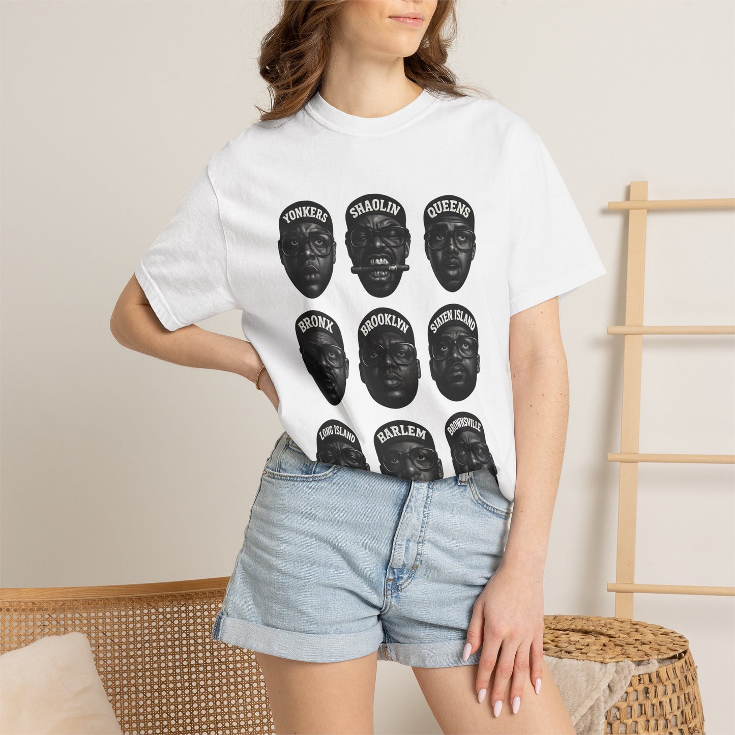 Hip-Hop Legends – Nine Icons of New York Rap | Black & White Tribute Tee