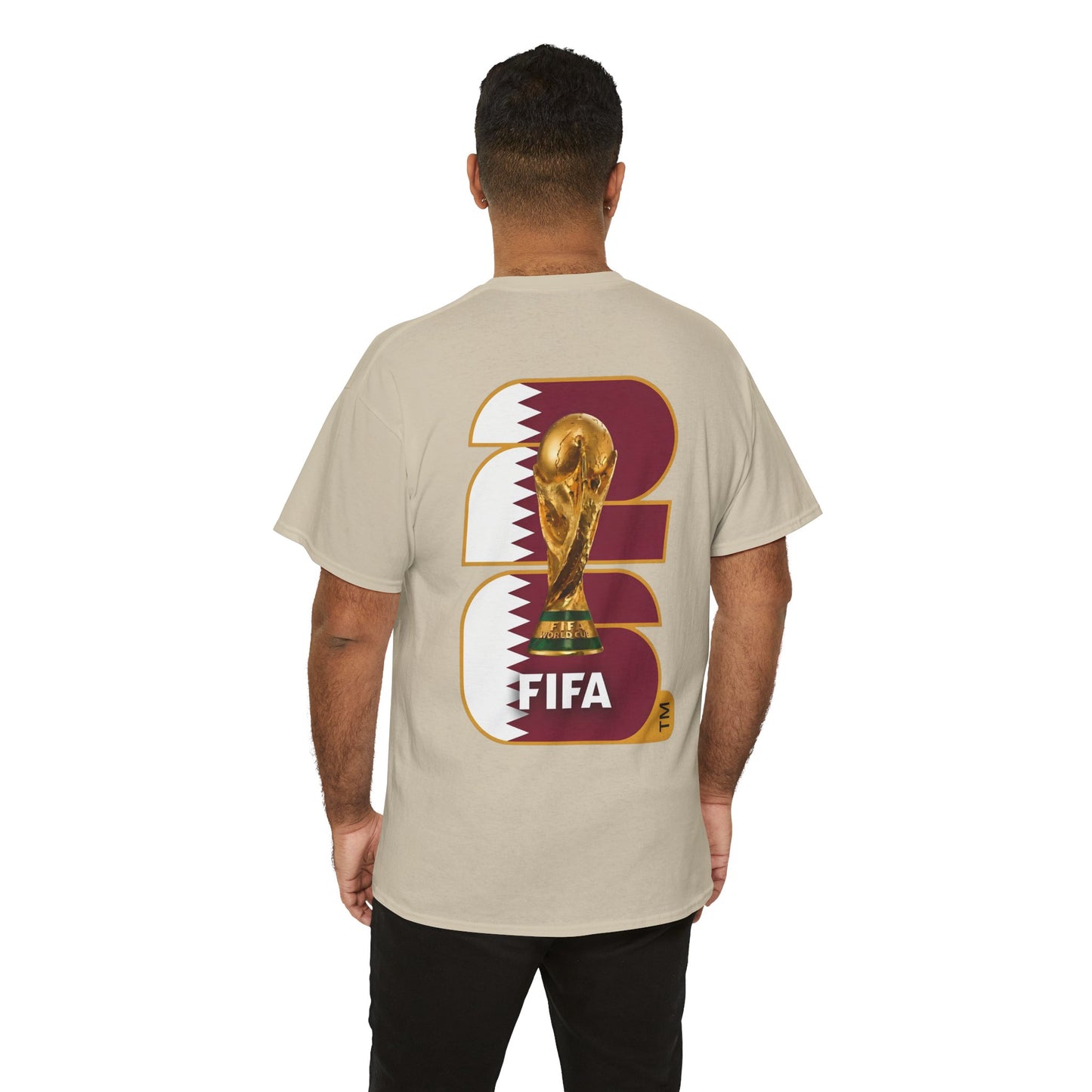 Qatar 2026 FIFA World Cup Fan Edition – Front Crest & Championship Back Graphic T-Shirt