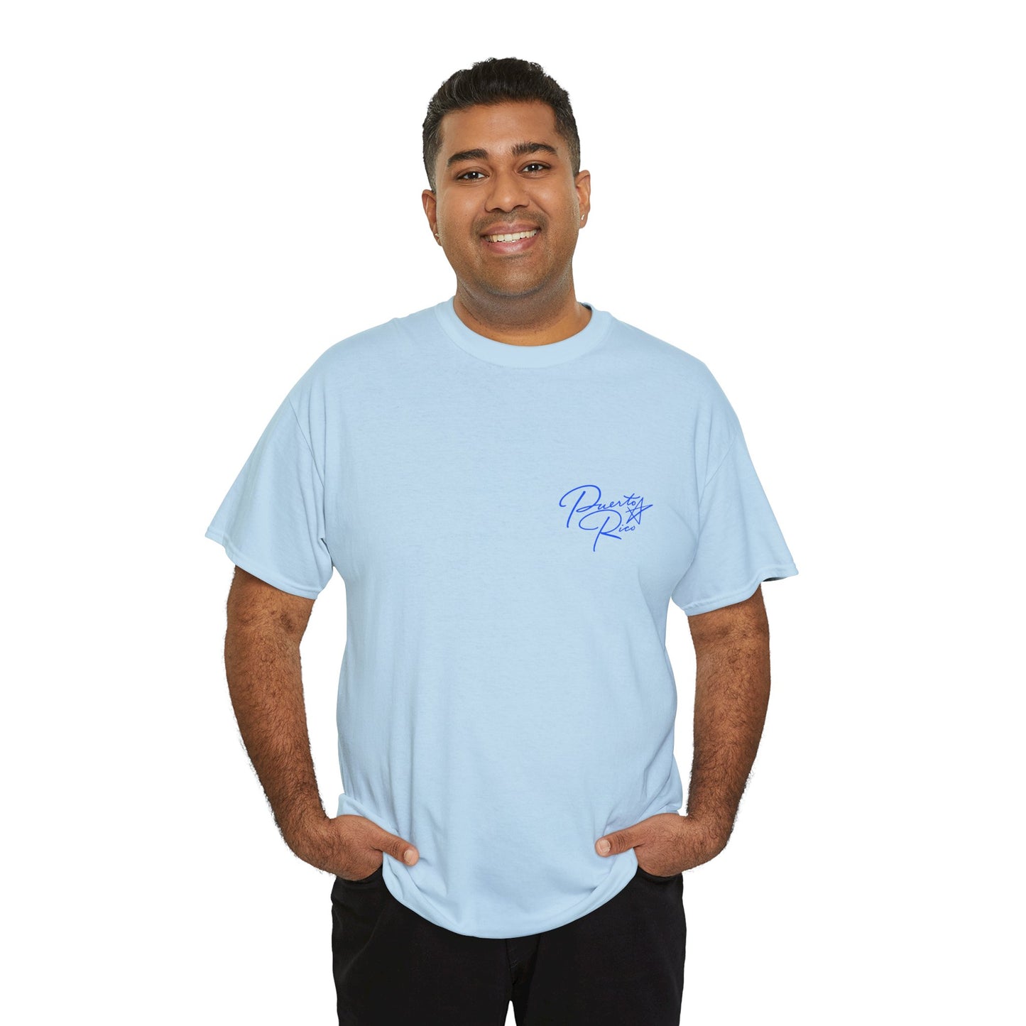 Puerto Rico Streets Tee — Handwritten Logo & Old San Juan Back Illustration