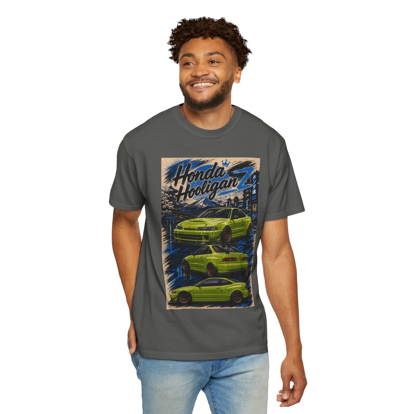 Honda HooliganZ T-Shirt — Vintage Green Sports Car Graphic Tee
