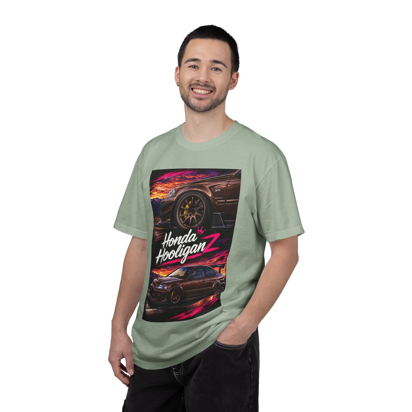 Honda HooliganZ T‑Shirt — Neon Coupe Graphic Tee