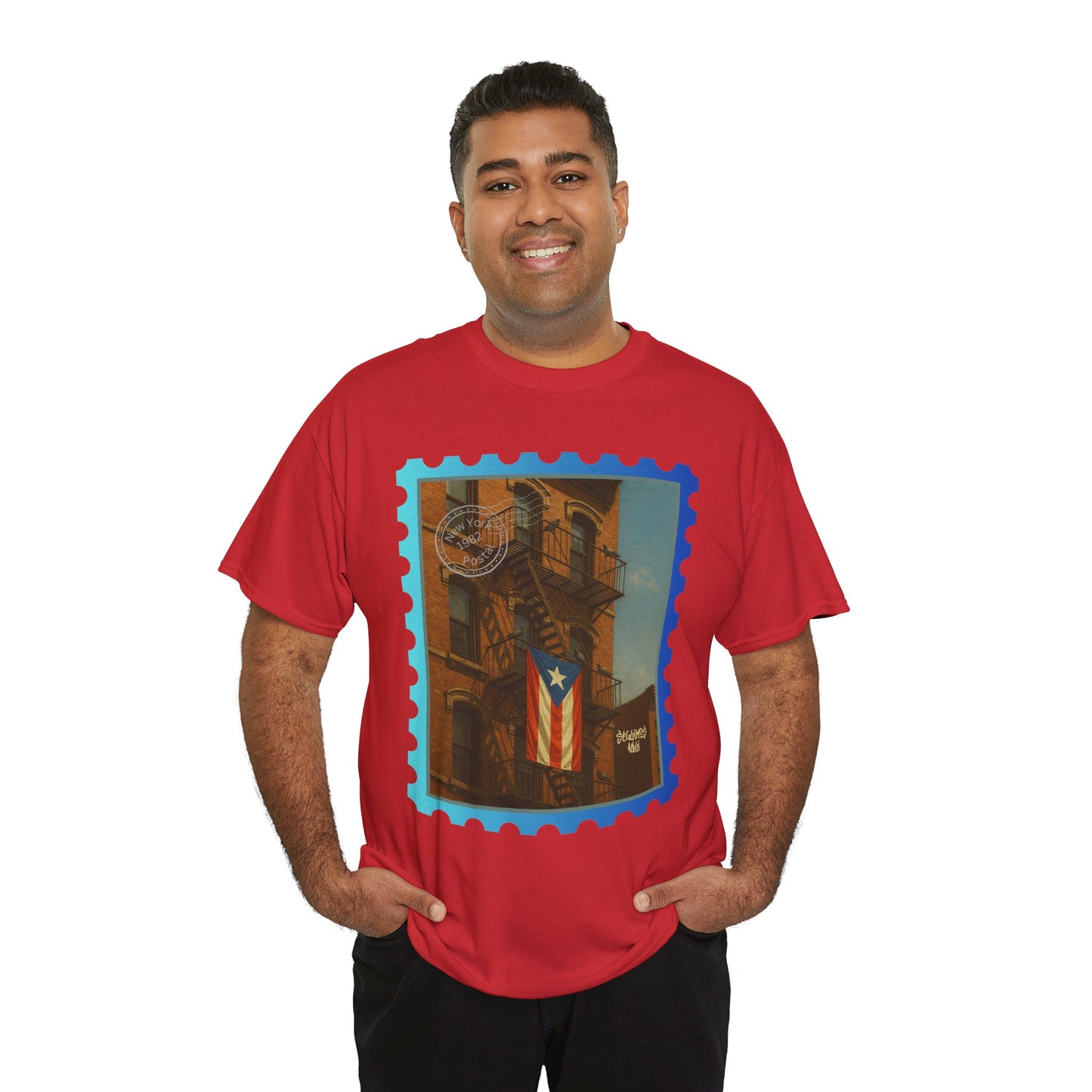 Seguimos Aquí Puerto Rican Pride Tee — New York 1982 Vintage Flag Tribute