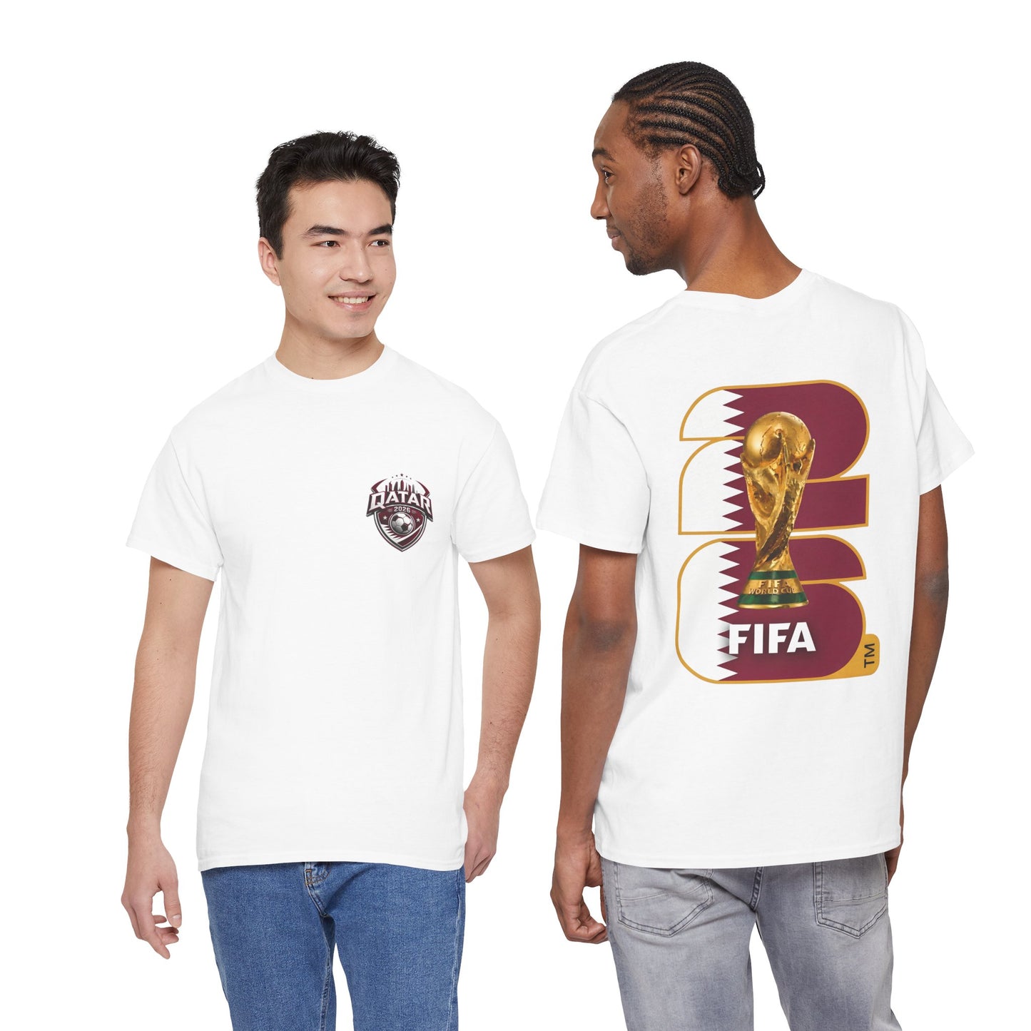 Qatar 2026 FIFA World Cup Fan Edition – Front Crest & Championship Back Graphic T-Shirt