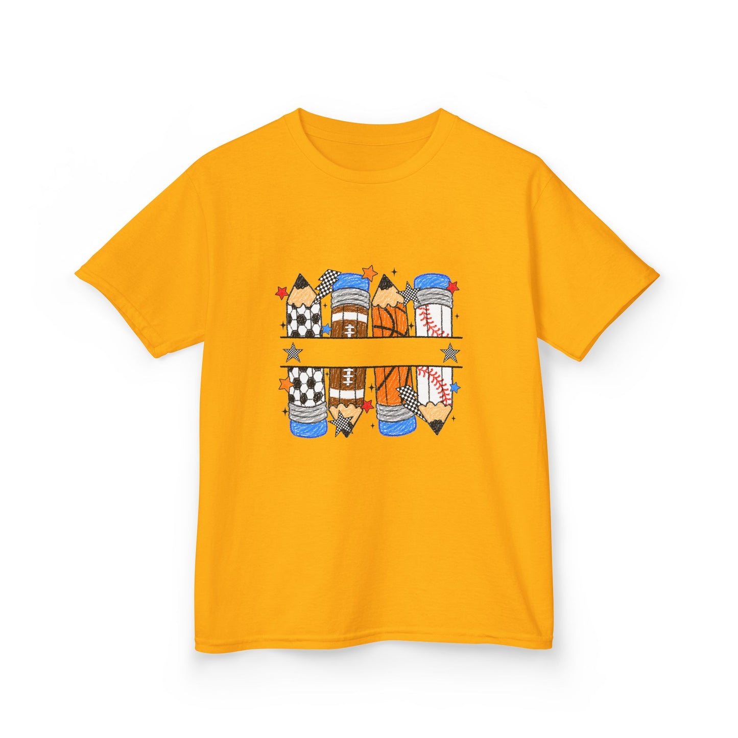 School Days Sports & Creativity Kids T-Shirt – Back to School Pencil Design