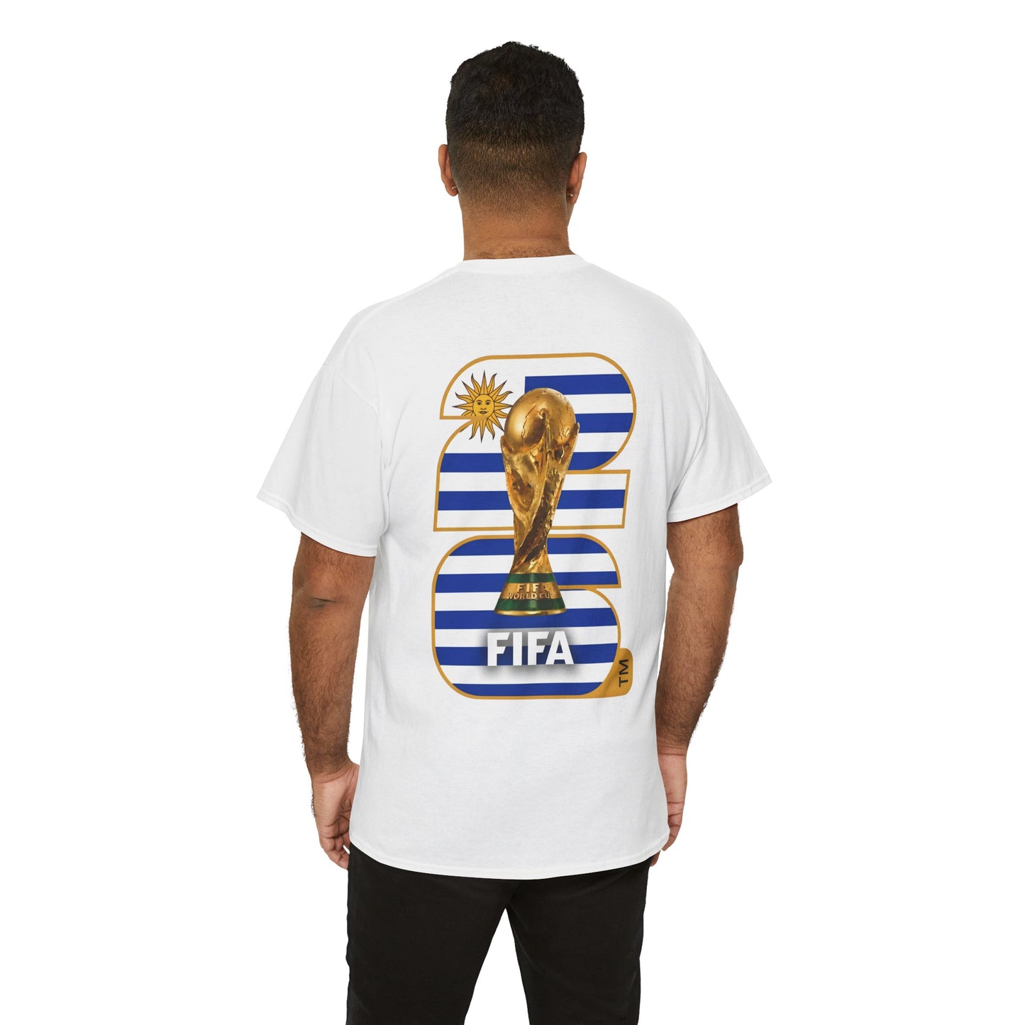 Uruguay 2026 FIFA World Cup Fan Edition – Front Crest & Championship Back Graphic T-Shirt