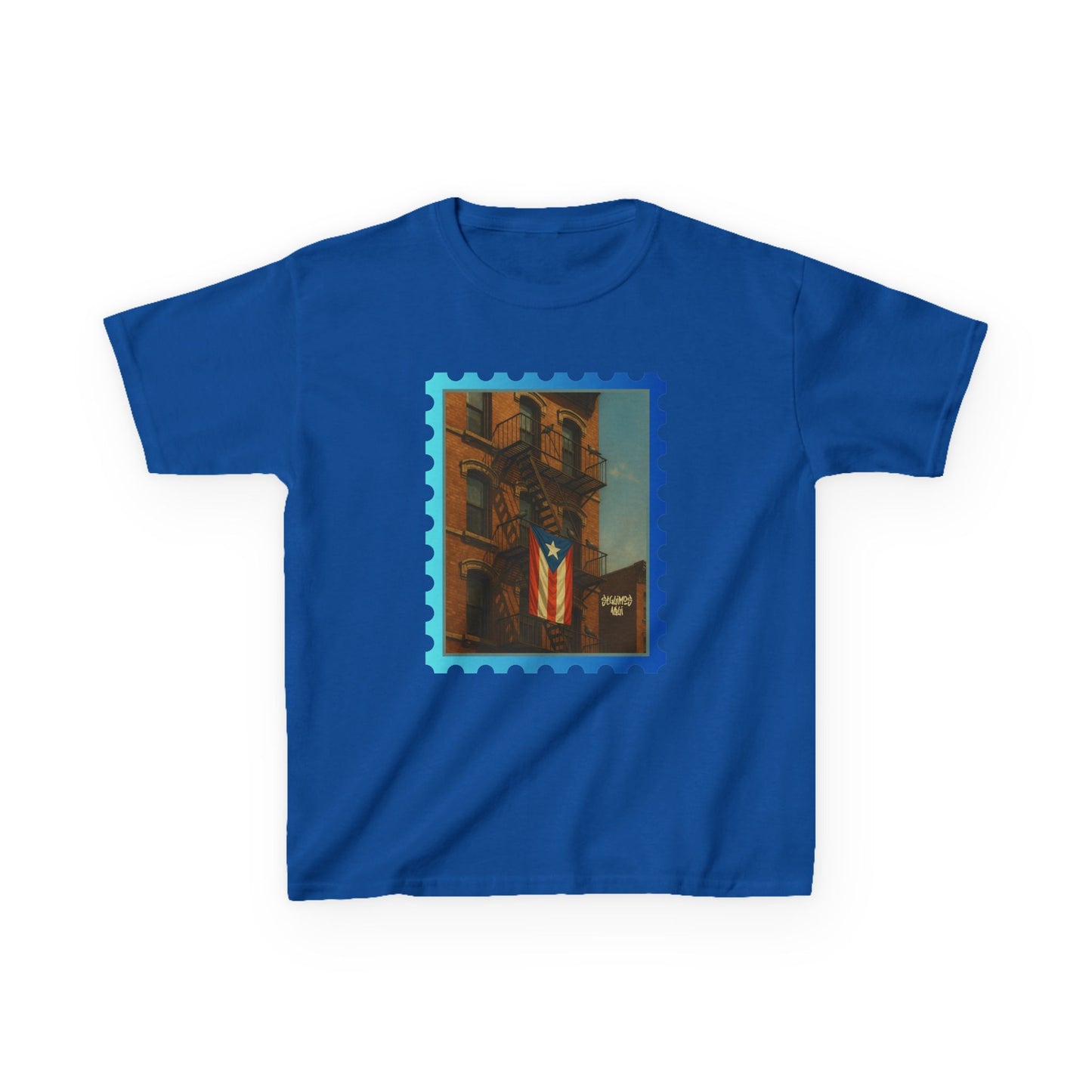 Boricua Barrio Kids T-Shirt – Puerto Rican Flag NYC Street Art