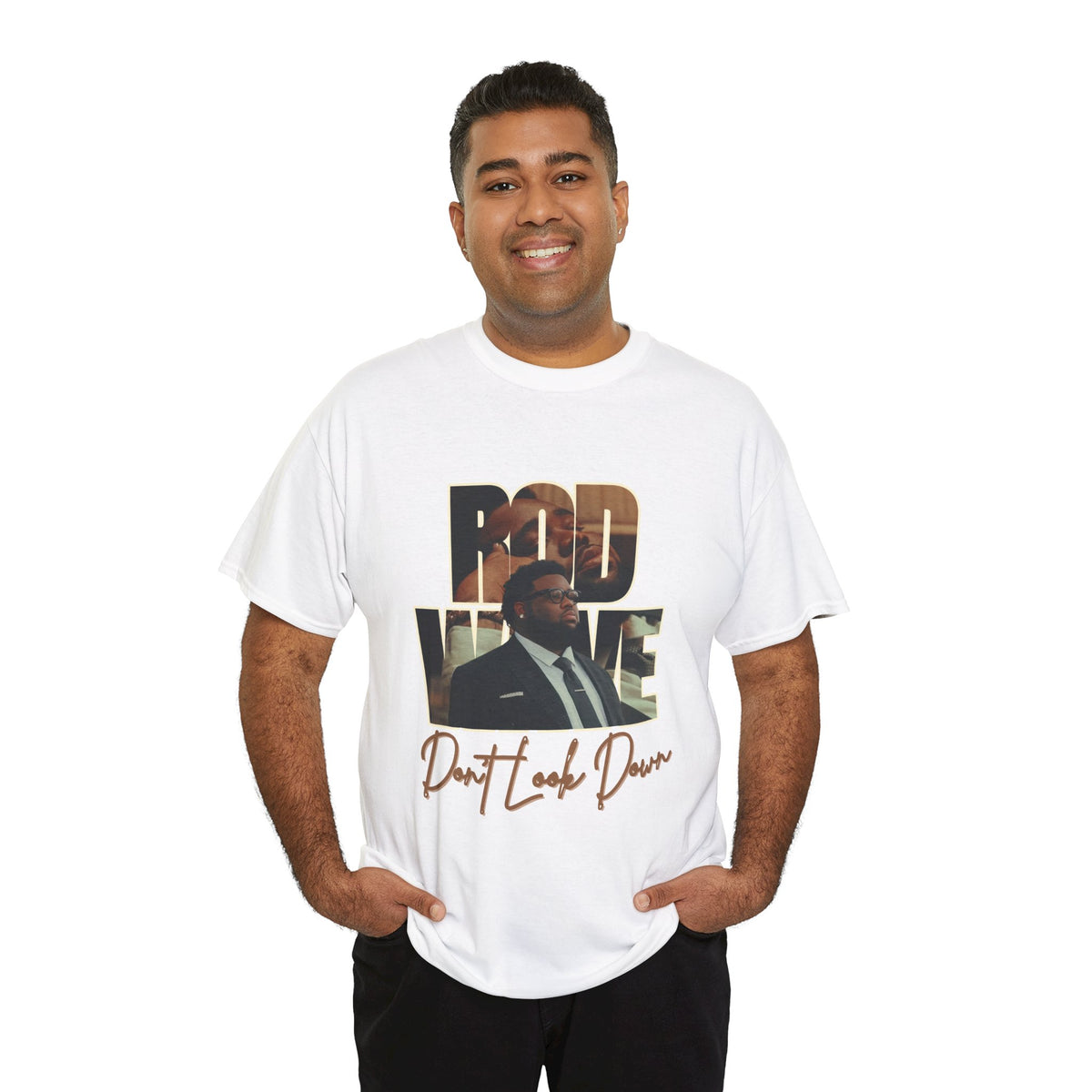 Rod Wave “Don’t Look Down” Vintage Hip-Hop Portrait T-Shirt Design