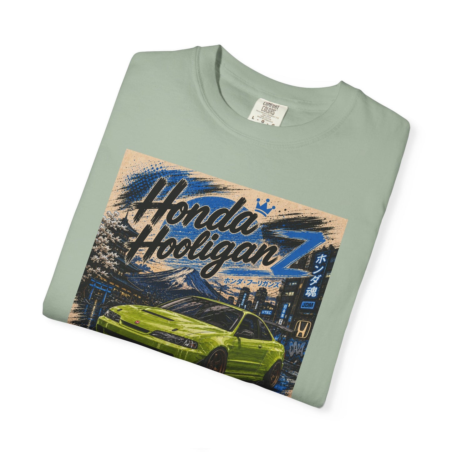 Honda HooliganZ T-Shirt — Vintage Green Sports Car Graphic Tee