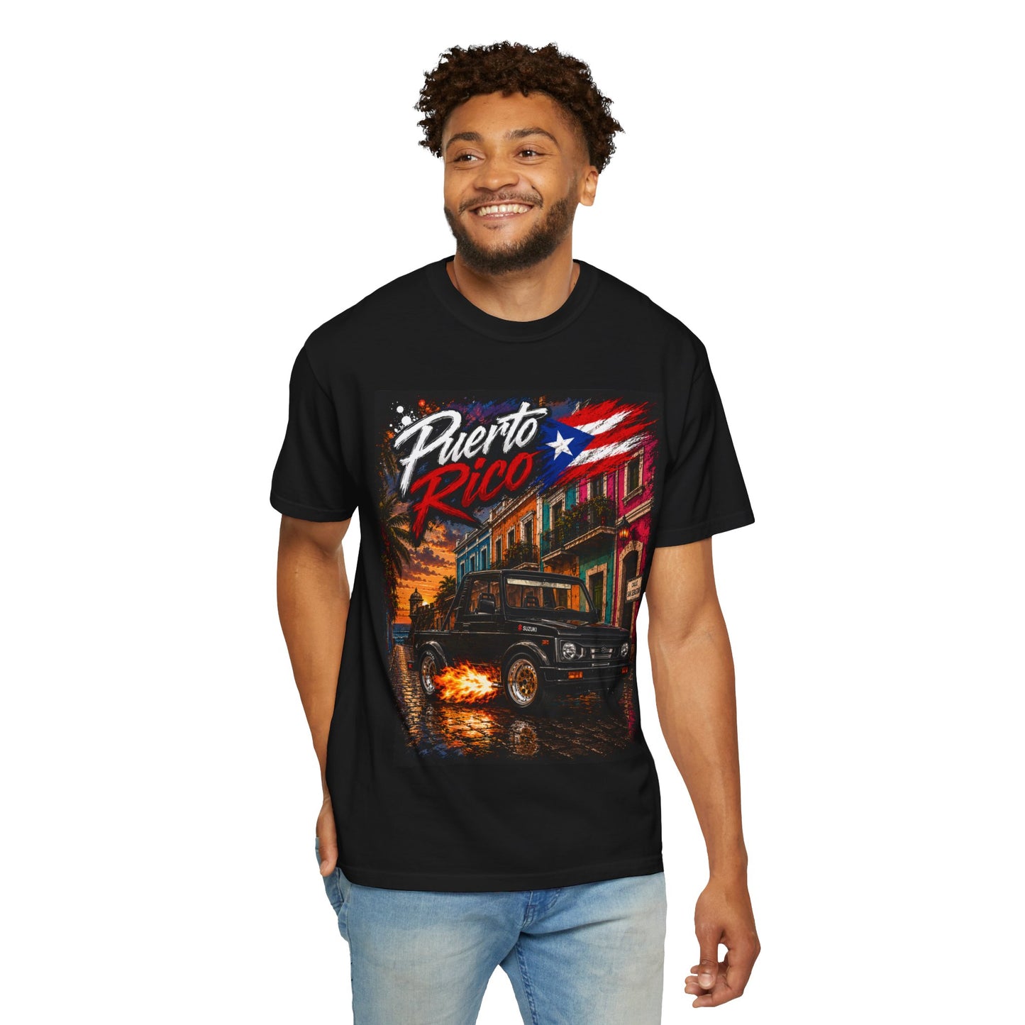 Puerto Rico Suzuki Samuri Street Scene T-Shirt