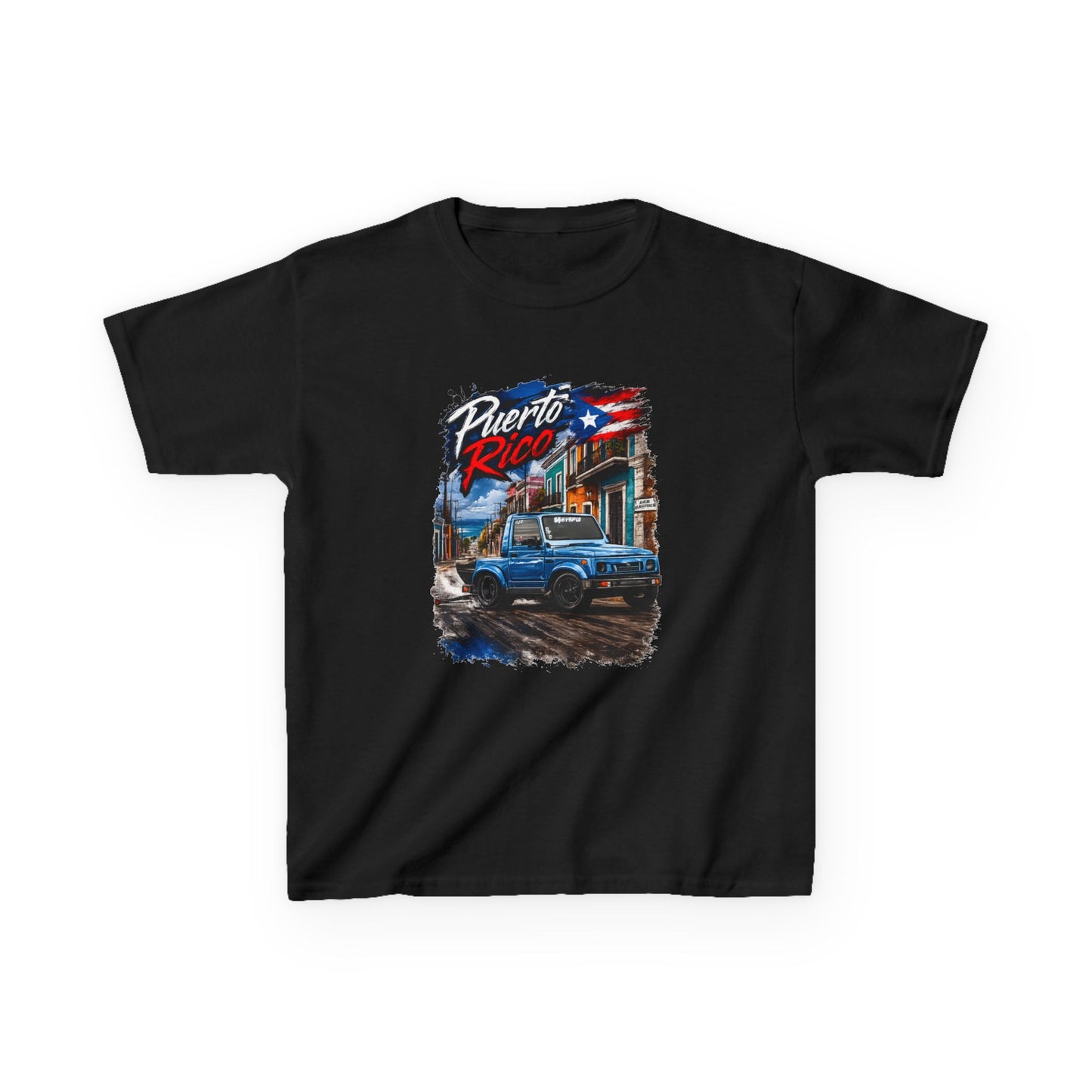 Kids T‑Shirt — Puerto Rico Vintage Suzuki (Puerto Rico & flag)