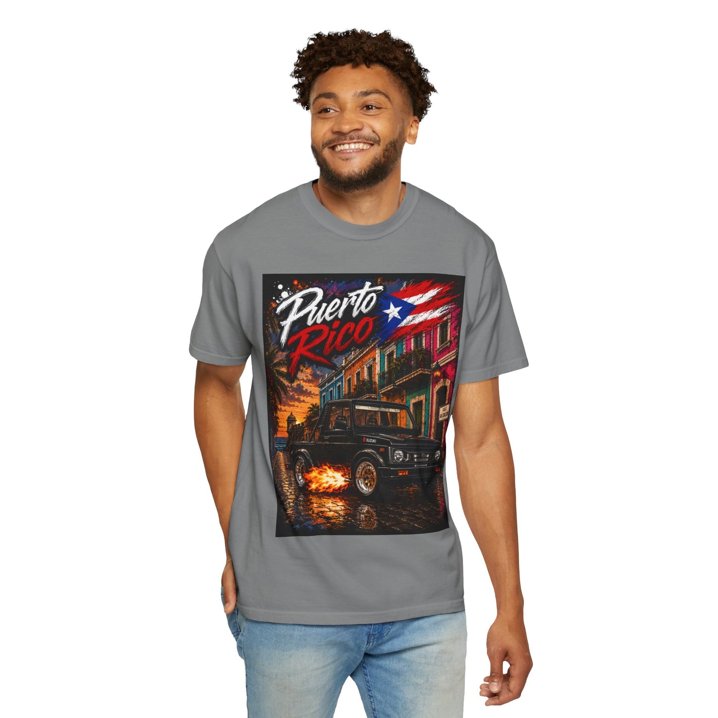 Puerto Rico Suzuki Samuri Street Scene T-Shirt