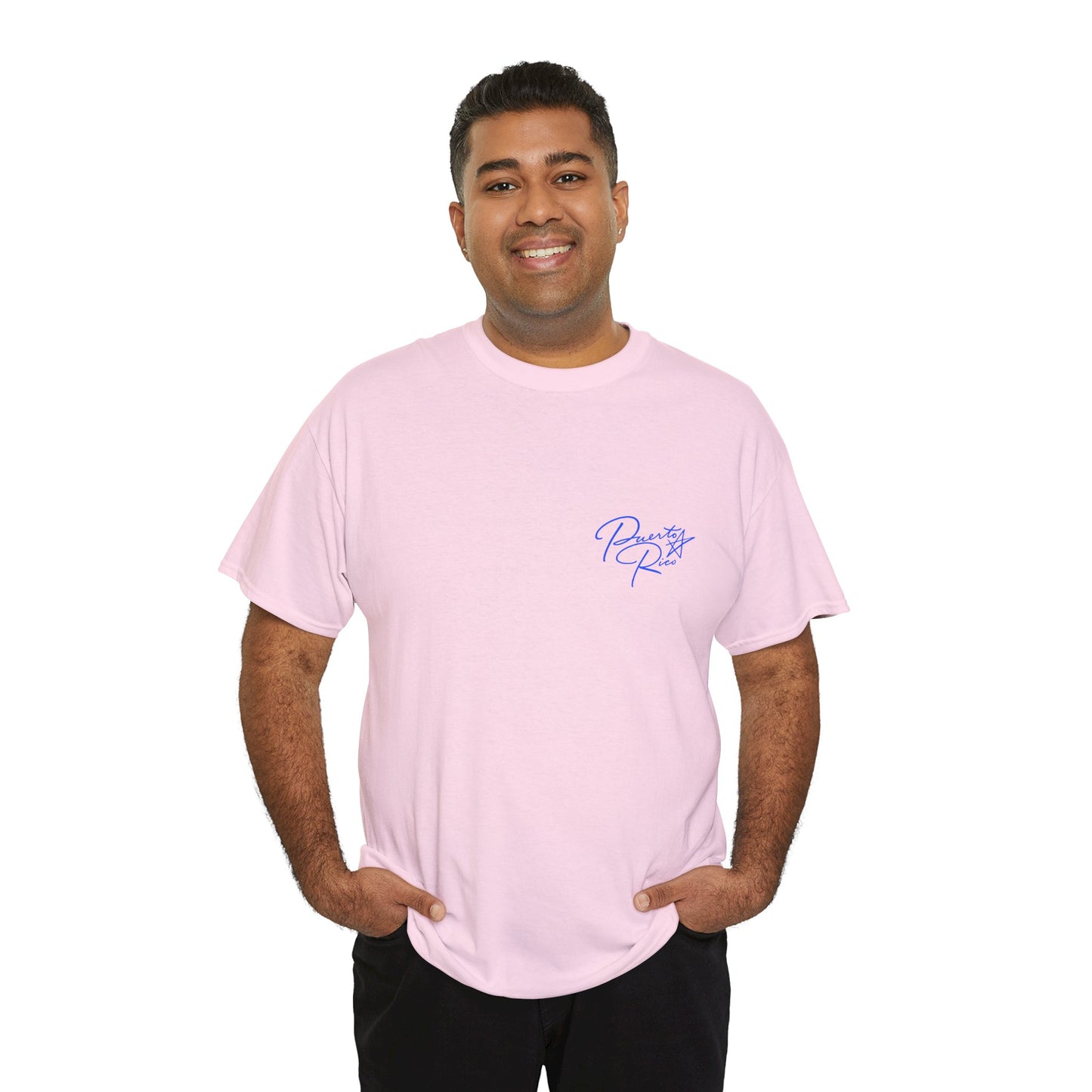 Puerto Rico Streets Tee — Handwritten Logo & Old San Juan Back Illustration