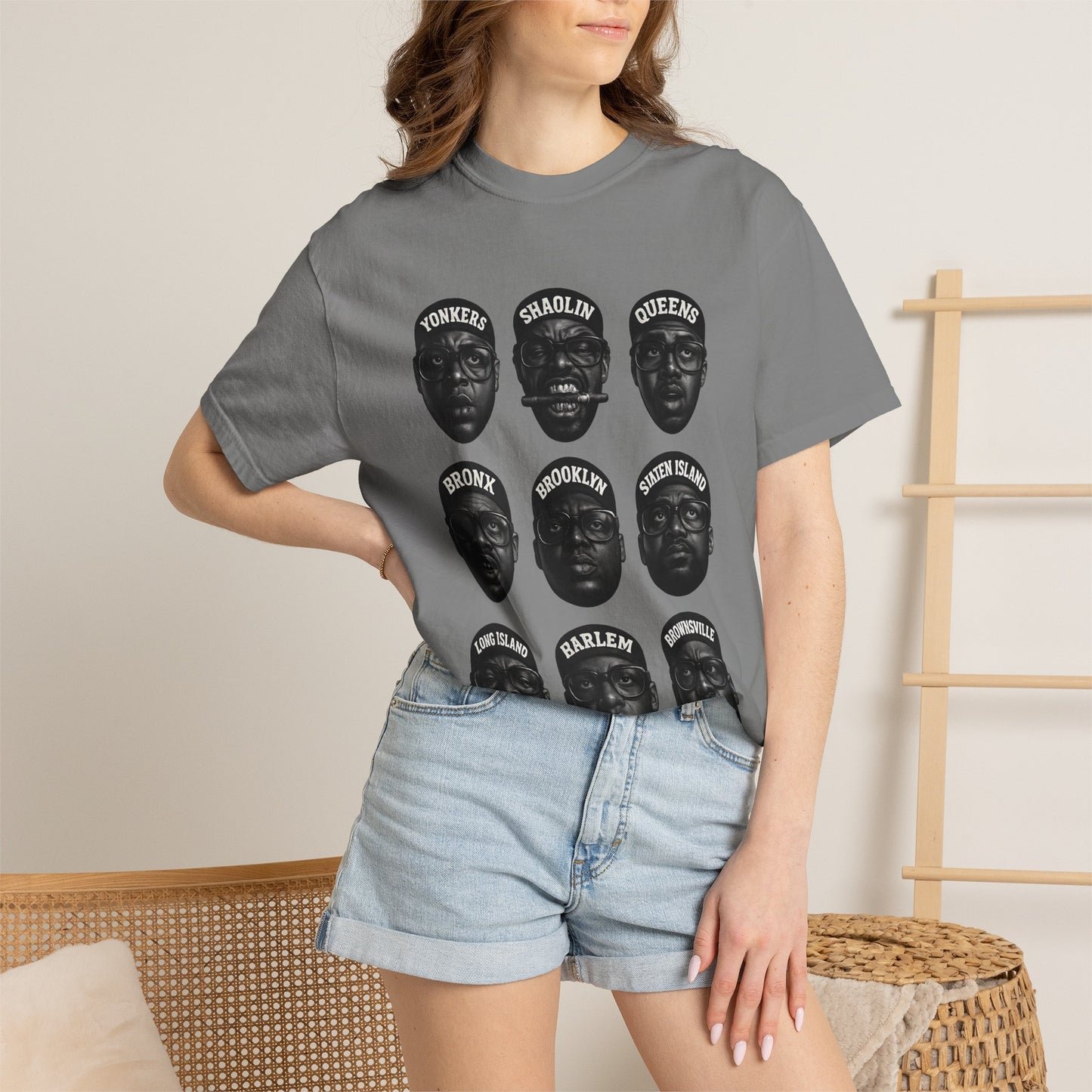 Hip-Hop Legends – Nine Icons of New York Rap | Black & White Tribute Tee