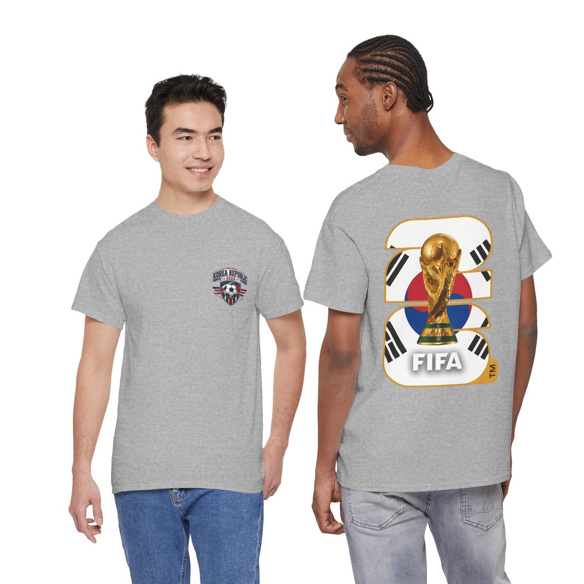 South Korea 2026 FIFA World Cup Fan Edition – Front Crest & Championship Back Graphic T-Shirt