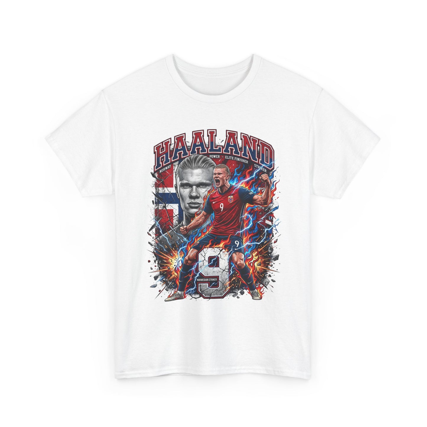 Haaland #9 – Nordic Thunder Striker T-Shirt
