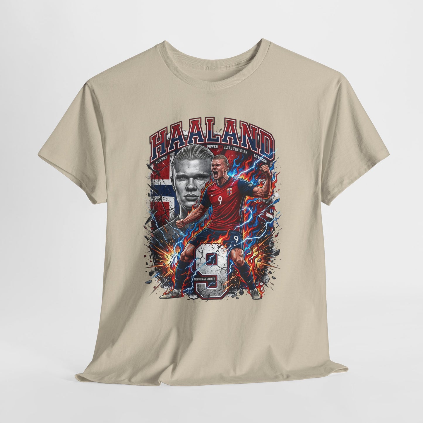 Haaland #9 – Nordic Thunder Striker T-Shirt