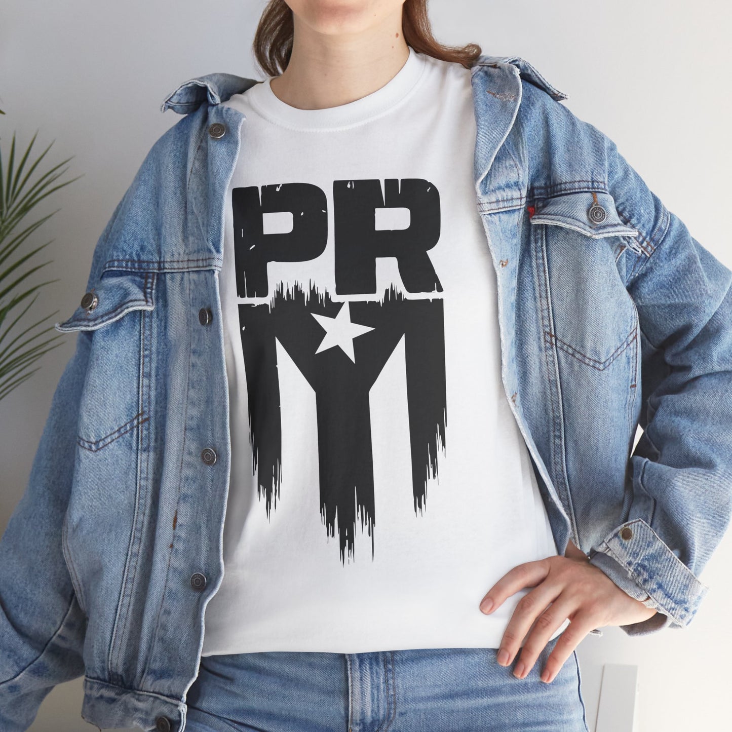 PR Mi Gente Puerto Rico Tee — Bold Black & White Boricua Pride