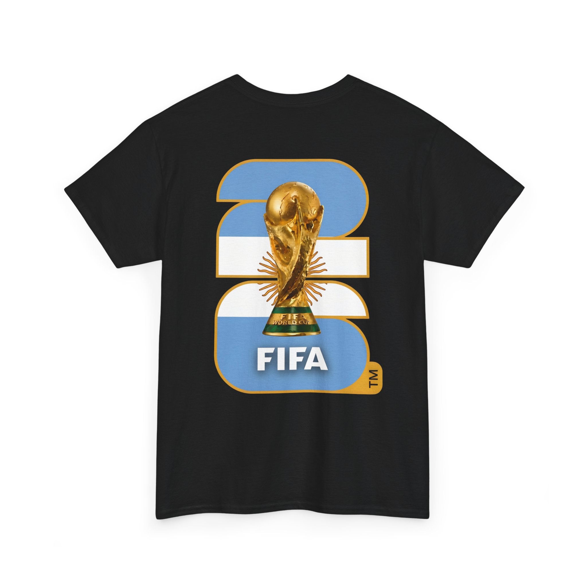 Argentina 2026 FIFA World Cup Fan Edition – Front Crest & Championship Back Graphic T-Shirt