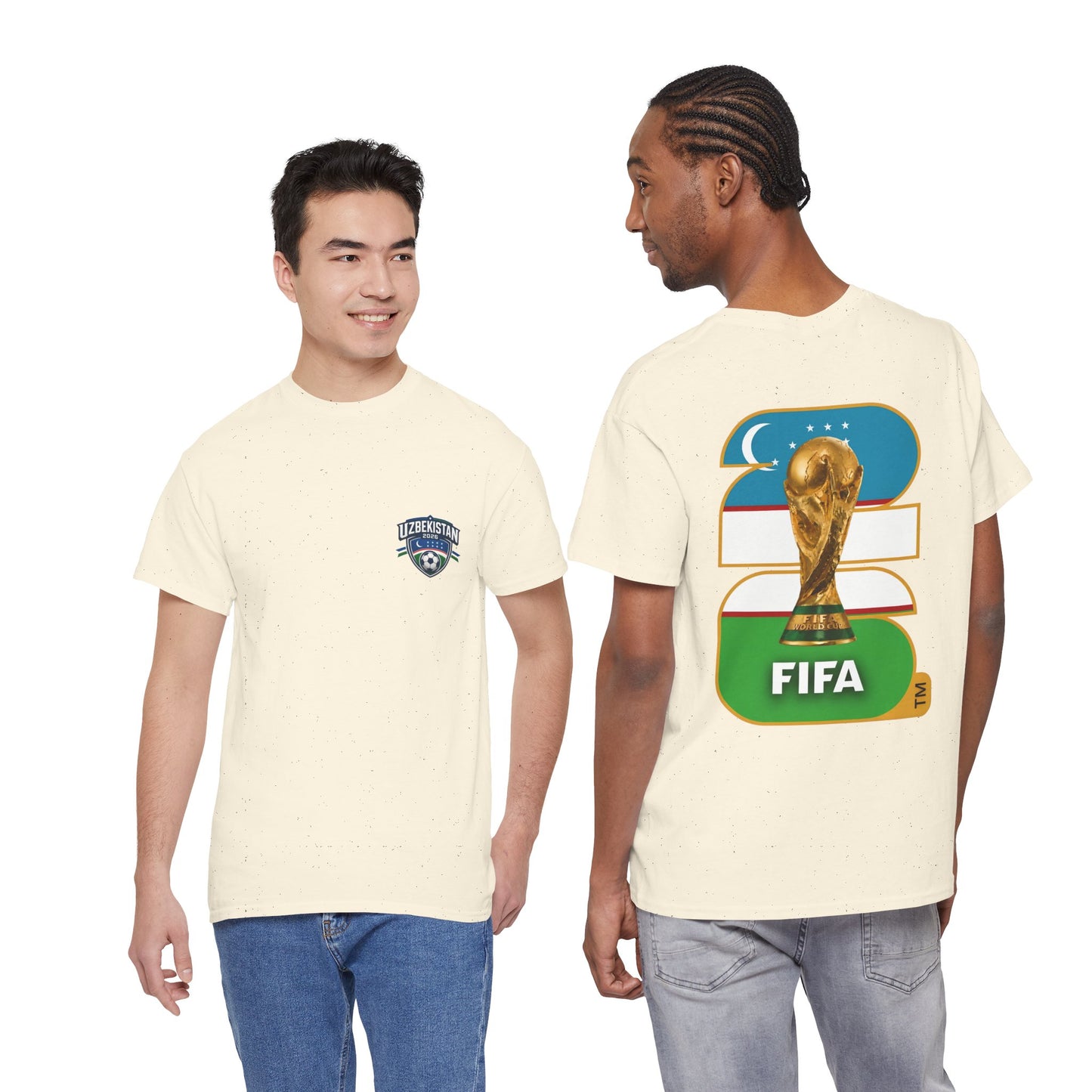 Uzbekistan 2026 FIFA World Cup Fan Edition – Front Crest & Championship Back Graphic T‑Shirt