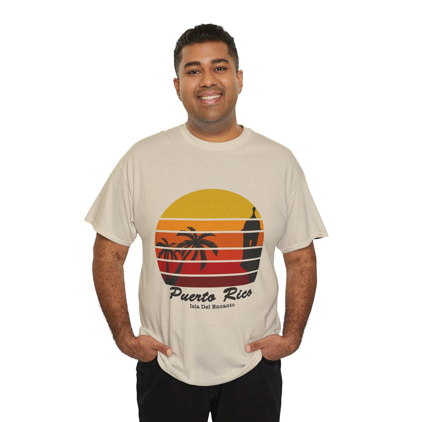 Puerto Rico Sunset T-Shirt – Isla Del Encanto Vintage Palm Tee