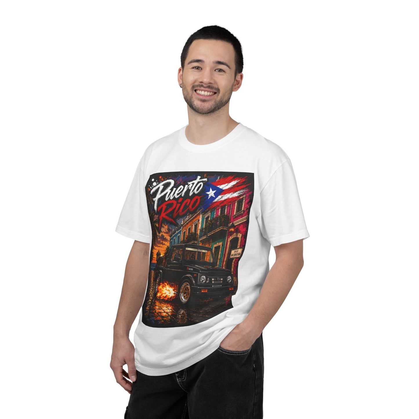 Puerto Rico Suzuki Samuri Street Scene T-Shirt