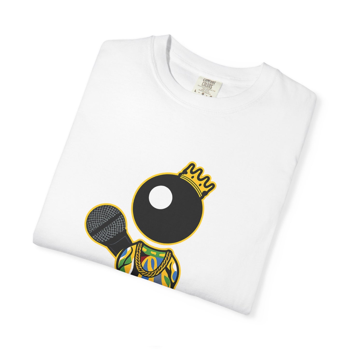 BiG Hip-Hop Icon Cartoon T-Shirt | Retro 90s Rap Inspired Streetwear Design