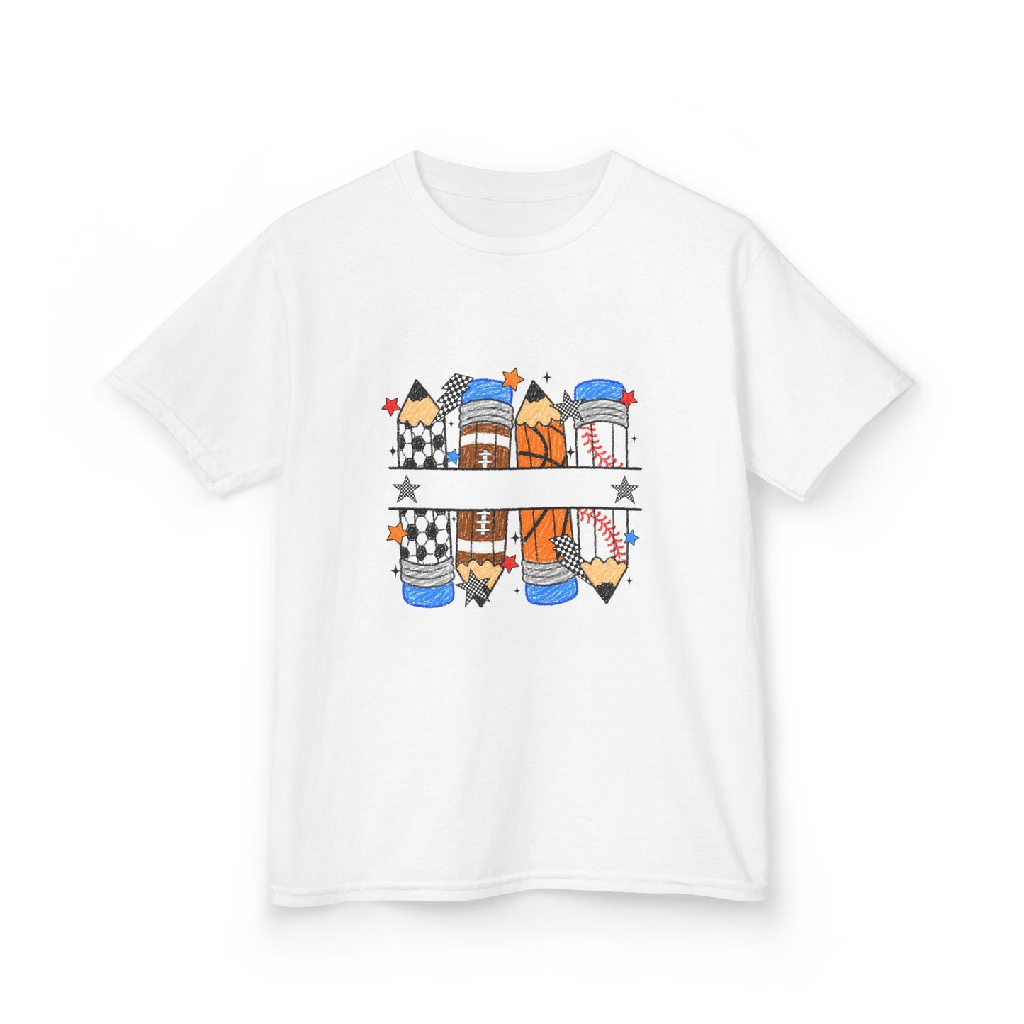 School Days Sports & Creativity Kids T-Shirt – Back to School Pencil Design