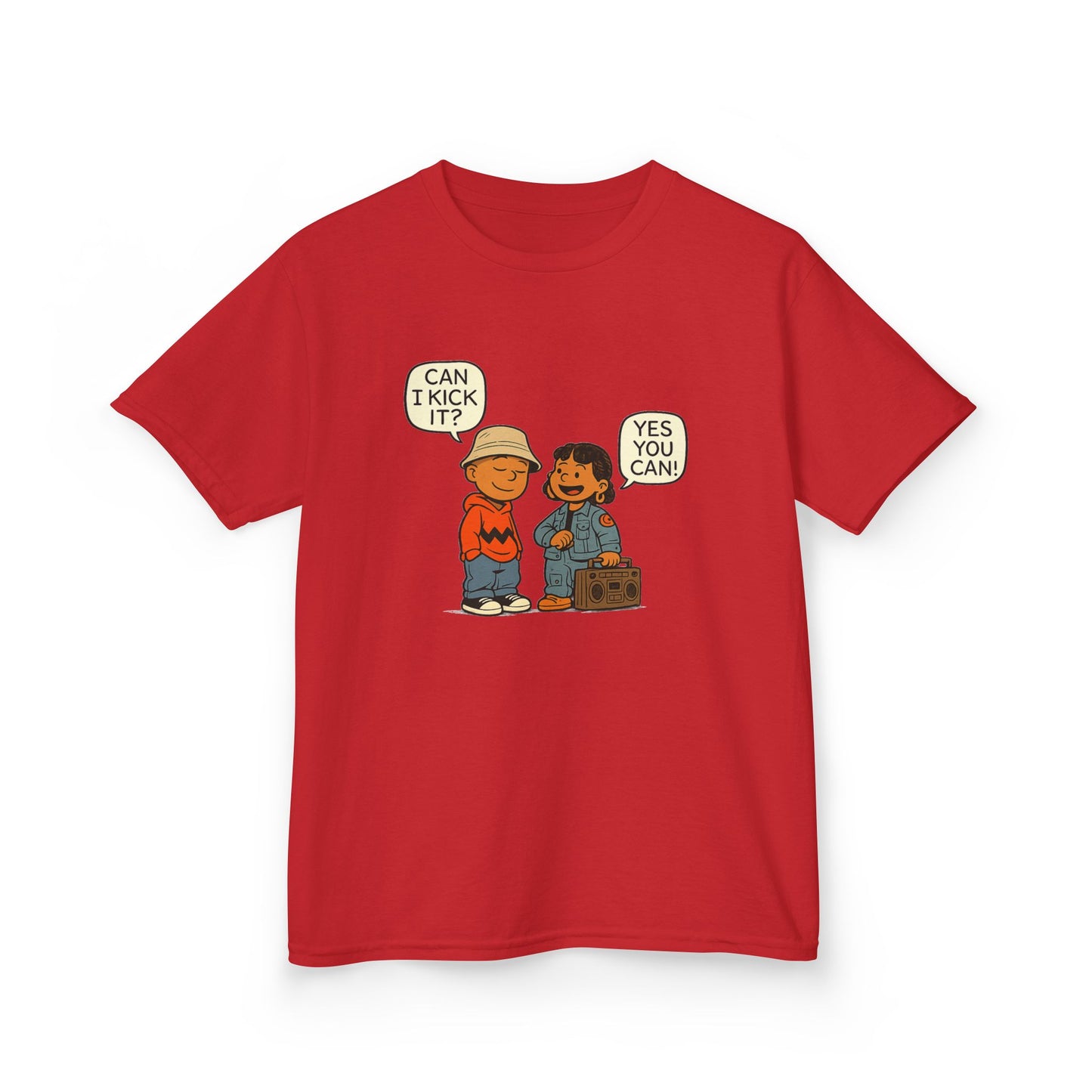 Can I Kick It? Kids T-Shirt – Retro Hip-Hop Best Friends Tee