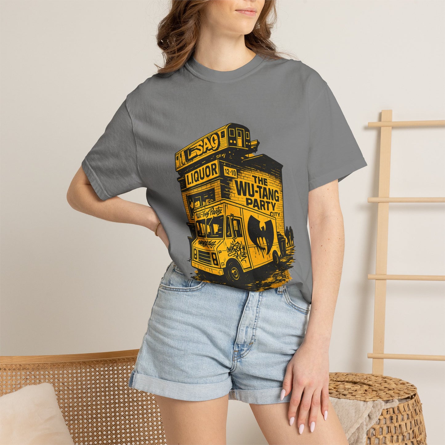 Wu-Tang Party Van Street Art T-Shirt | Hip-Hop Graffiti Liquor Store Urban Graphic Tee