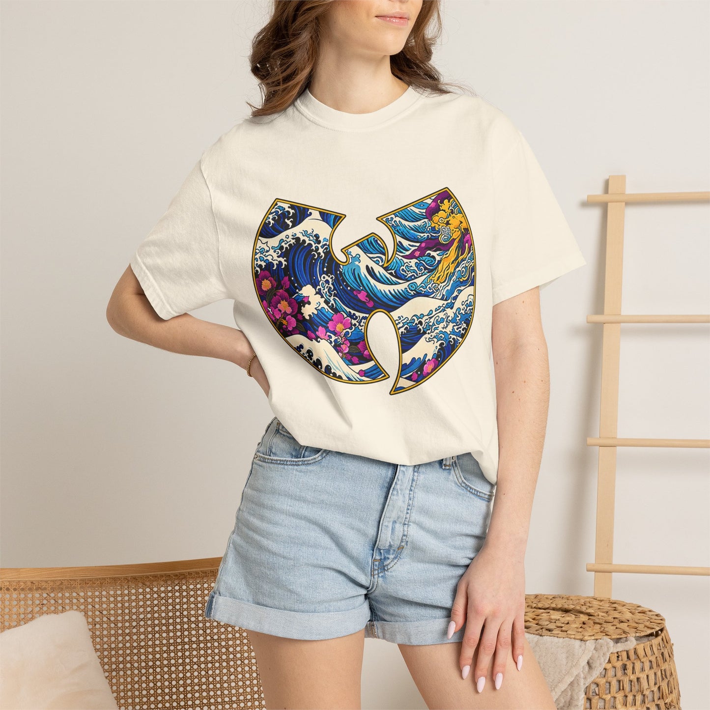 Wu-Tang Ocean Wave T-Shirt — Japanese Wave Logo Graphic Tee