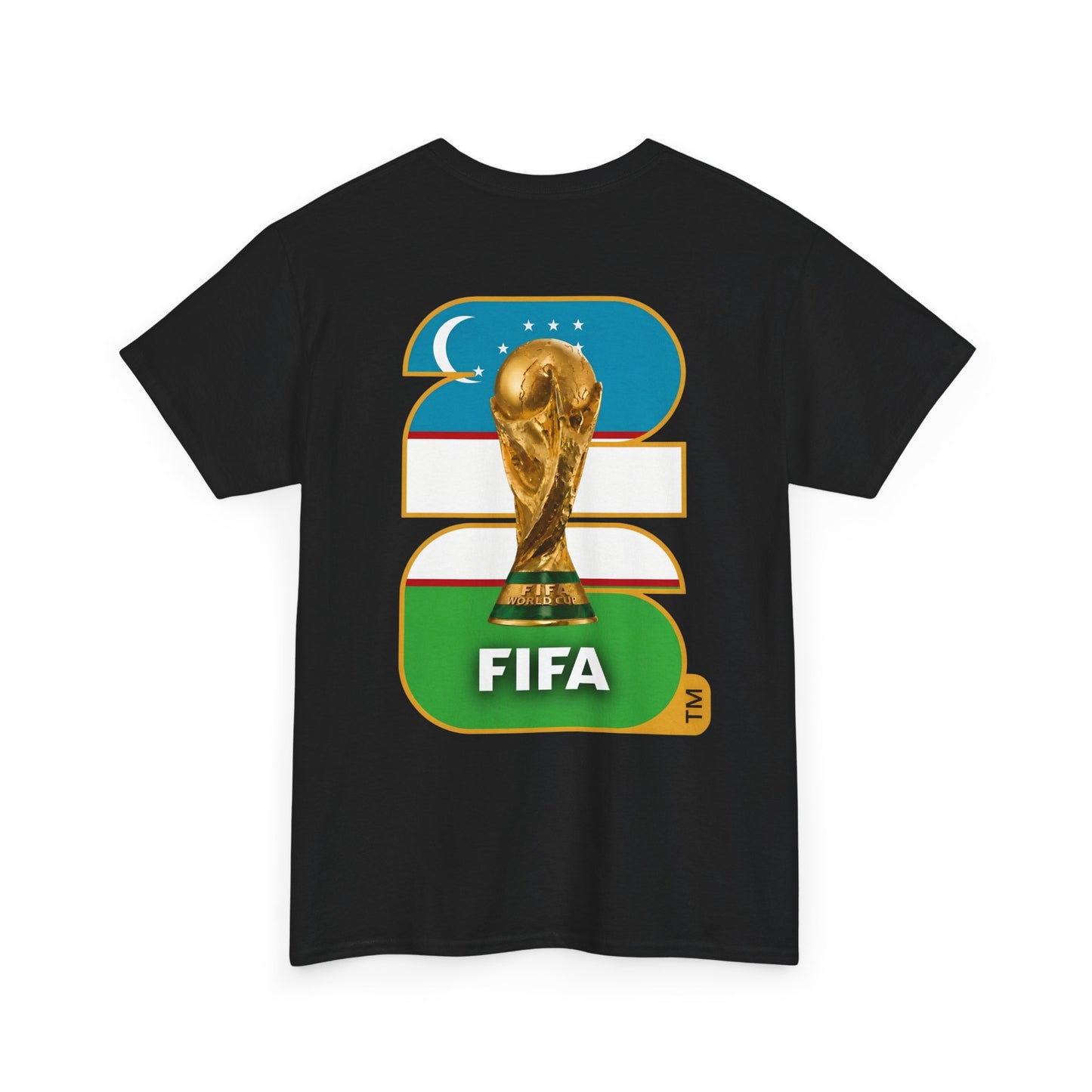 Uzbekistan 2026 FIFA World Cup Fan Edition – Front Crest & Championship Back Graphic T‑Shirt