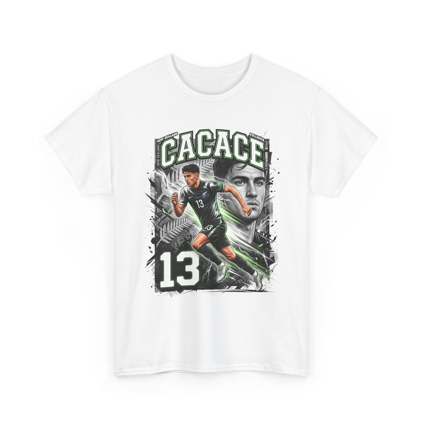 Cacace #13 – Kiwi Fullback Fury T-Shirt
