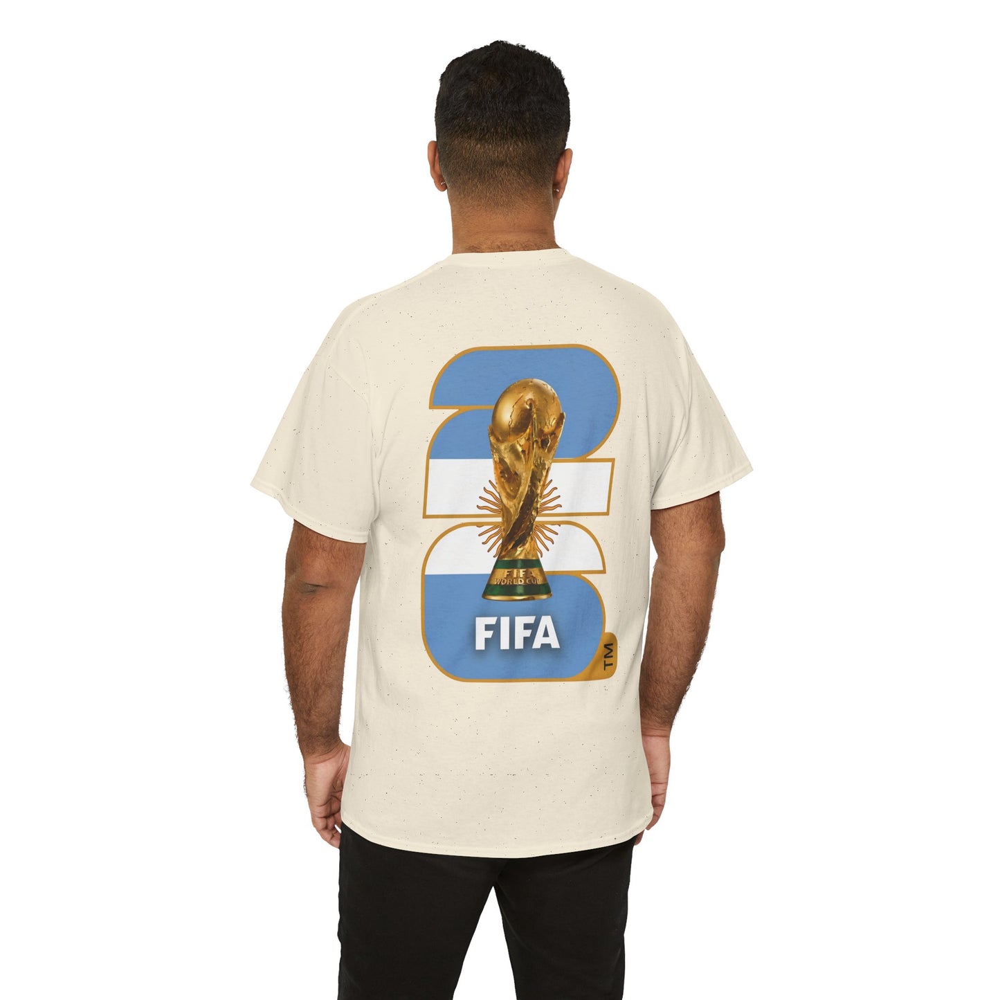 Argentina 2026 FIFA World Cup Fan Edition – Front Crest & Championship Back Graphic T-Shirt