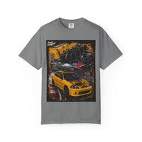 Street Racing Honda Civic T-Shirt — Yellow JDM Car Graphic Tee