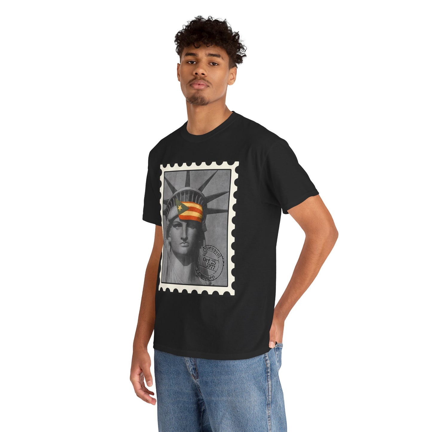 Statue of Liberty Protest Tee — "Liberty Under Protest" Puerto Rican Heritage Shirt