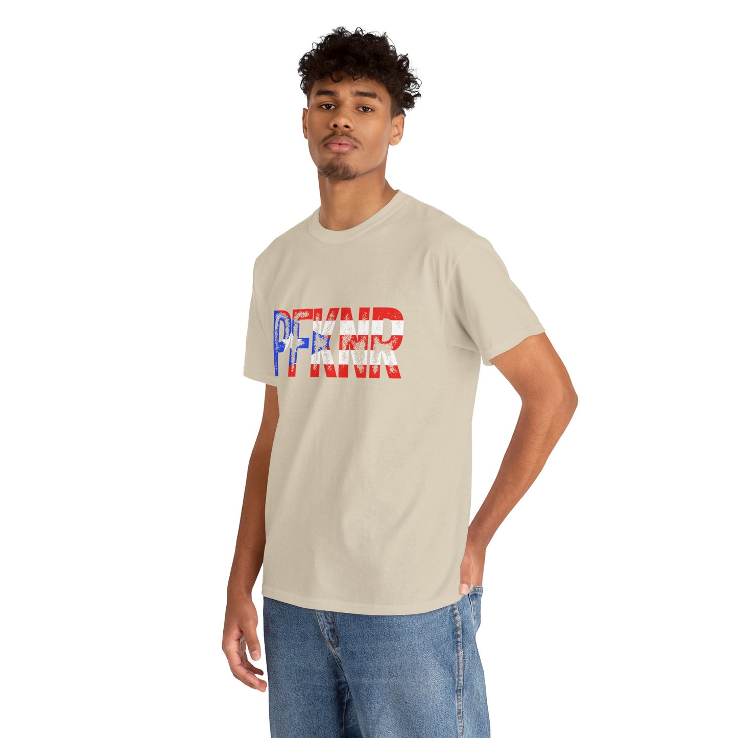 Patriotic 'PFW' Flag Graphic T-Shirt — Red White Blue Americana Tee