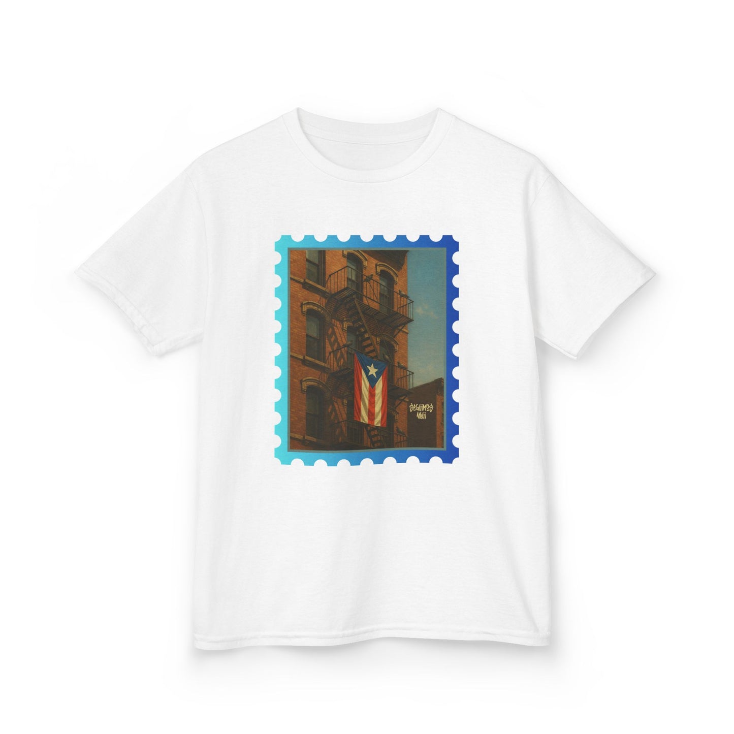 Boricua Barrio Kids T-Shirt – Puerto Rican Flag NYC Street Art