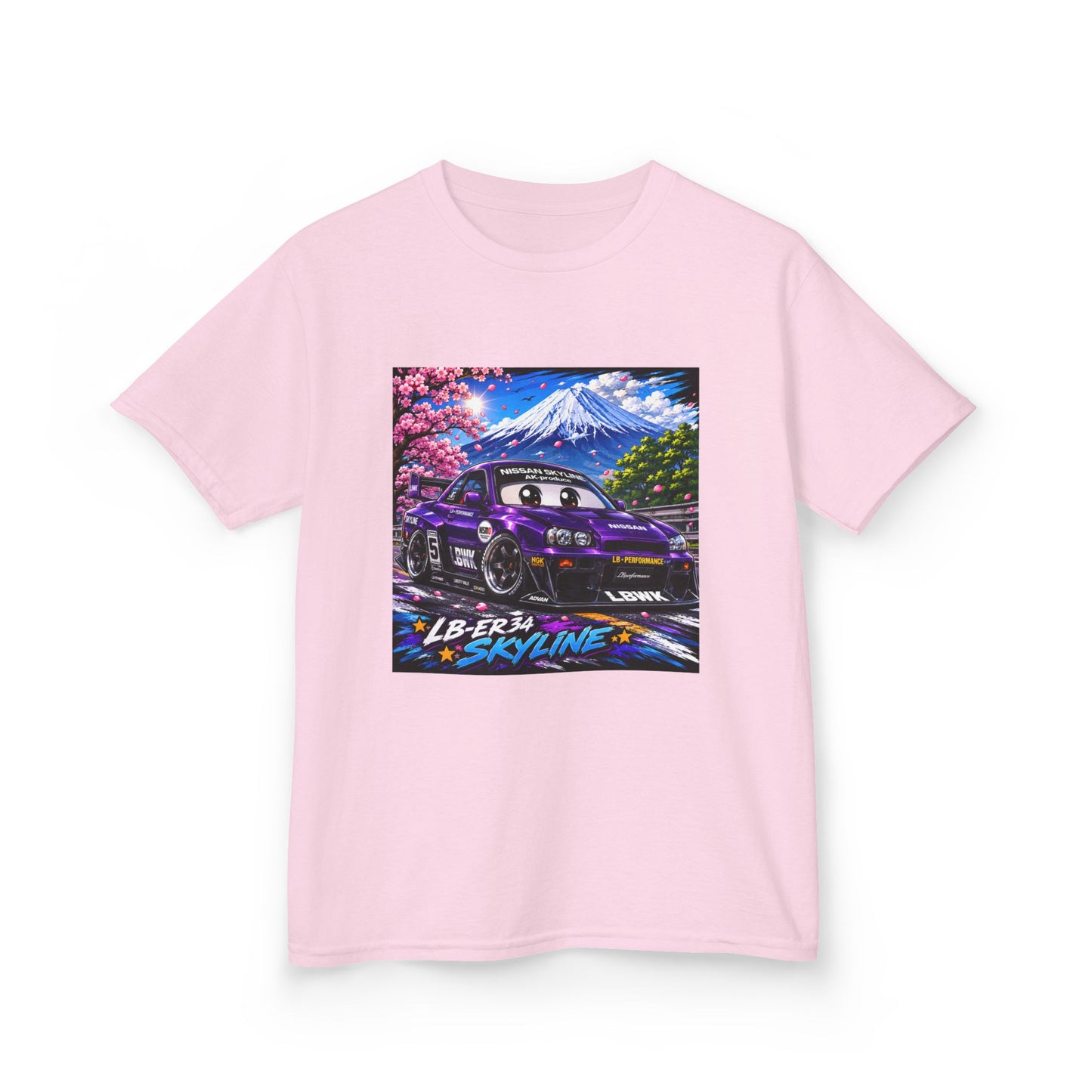Kids T‑Shirt — Retro Japanese Drift Car Graphic (“Liberty Skyline”)