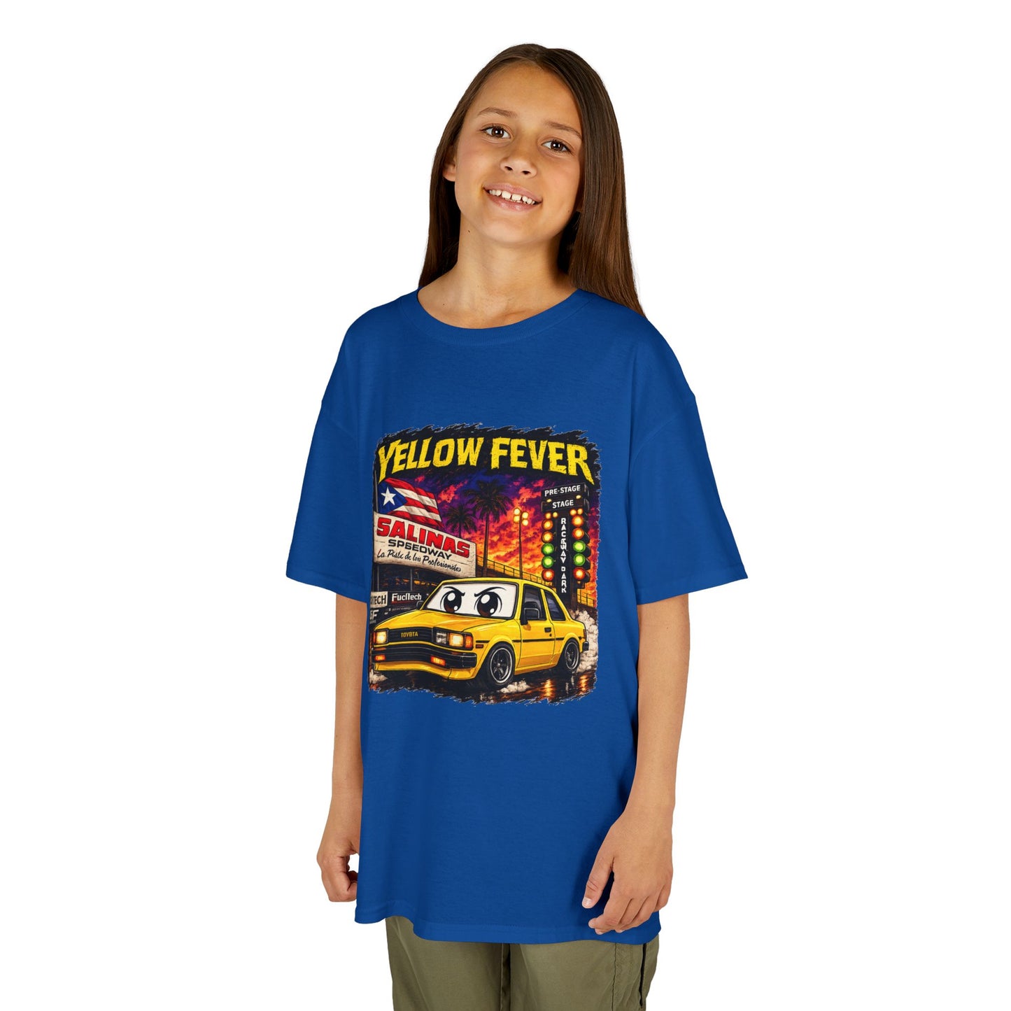 Kids T‑Shirt — "Yellow Fever" Vintage Toyota 1.8 Graphic Tee
