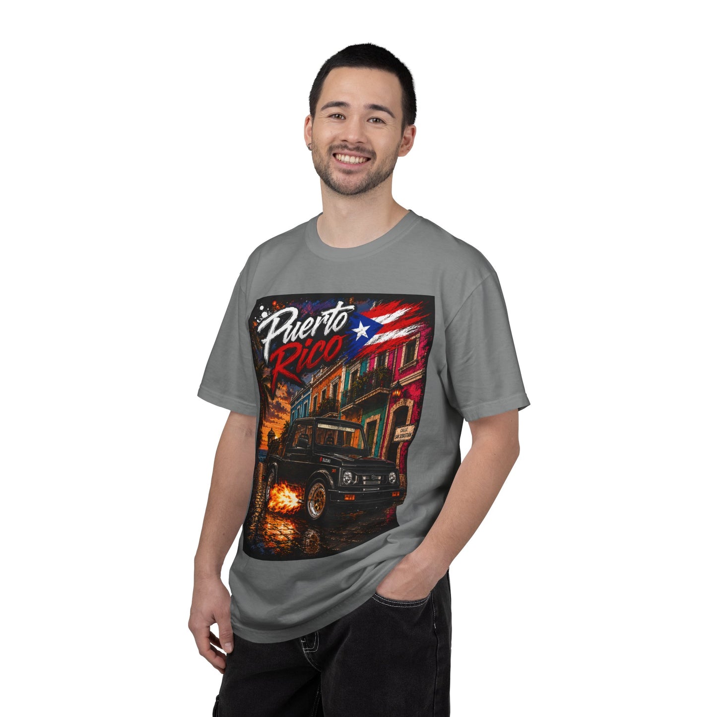 Puerto Rico Suzuki Samuri Street Scene T-Shirt