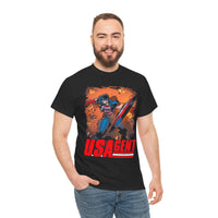 USA Agent Retro Graphic Tee — Vintage Hero Patriotic T‑Shirt