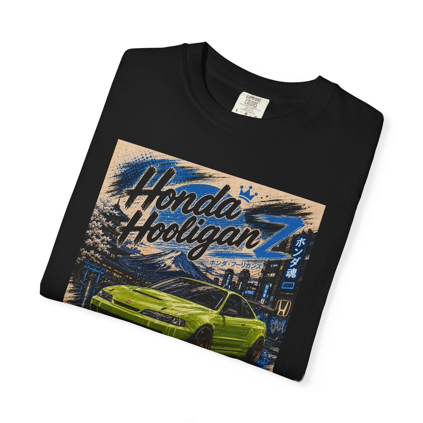 Honda HooliganZ T-Shirt — Vintage Green Sports Car Graphic Tee