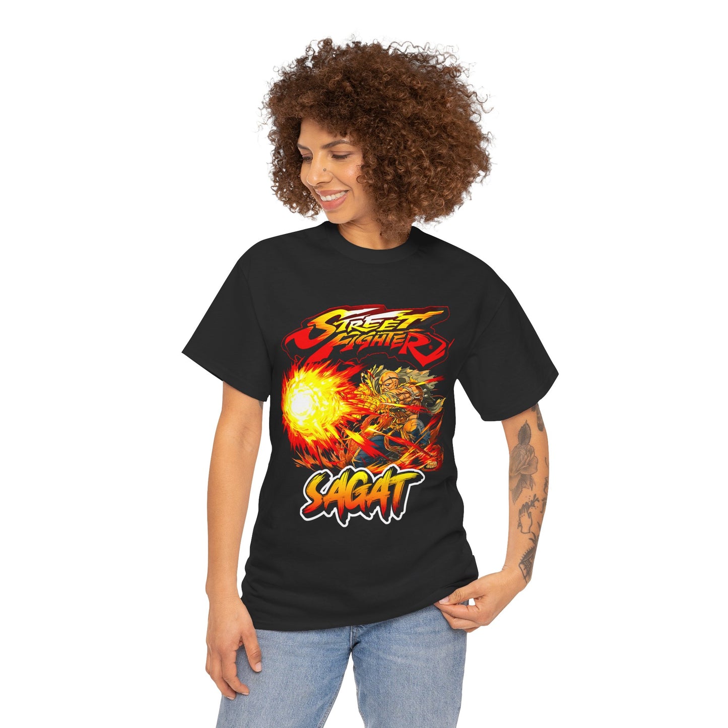 Street Fighter Sagat Projectile Attack T-shirt