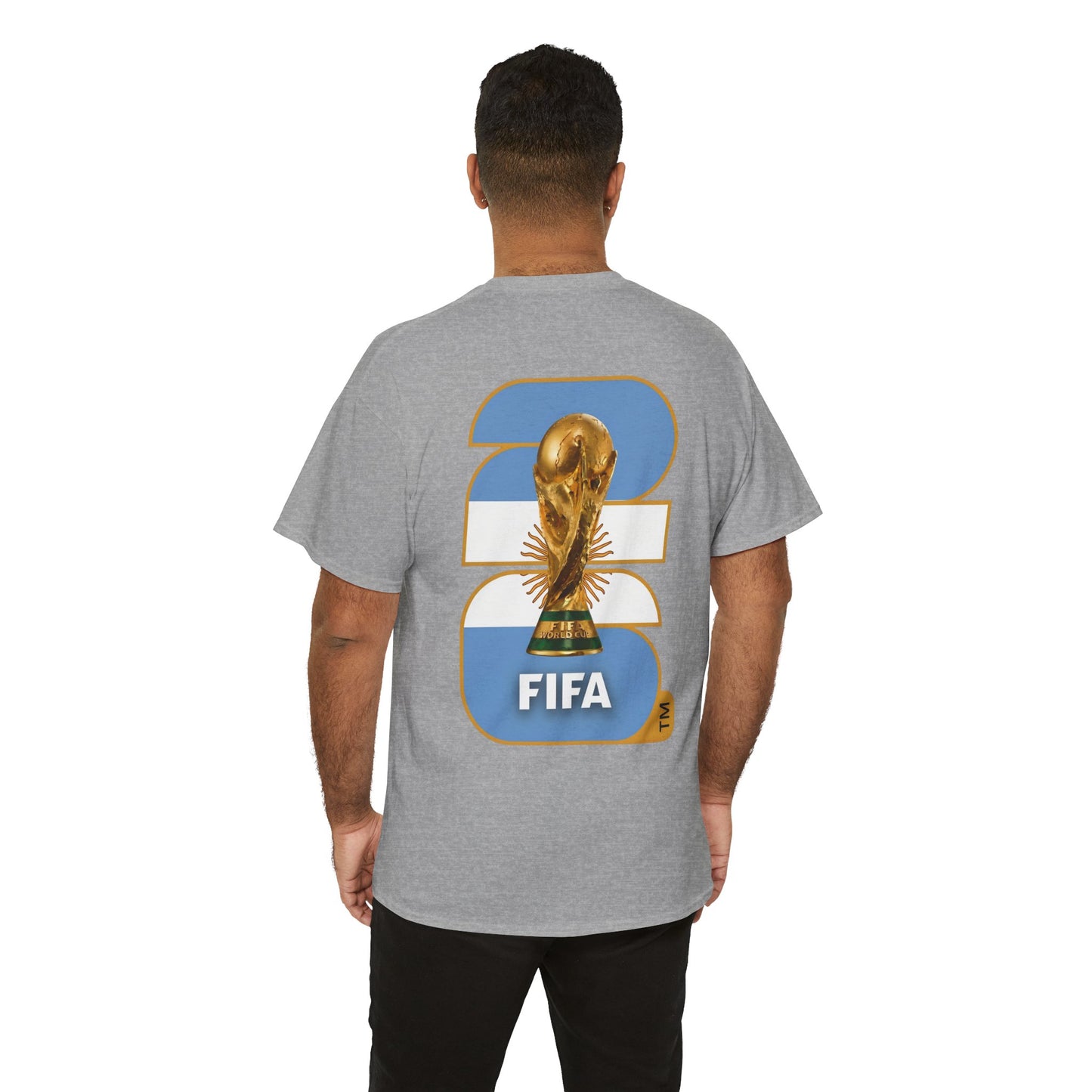 Argentina 2026 FIFA World Cup Fan Edition – Front Crest & Championship Back Graphic T-Shirt