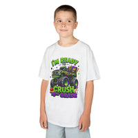 I’m Ready to Crush 4th Grade Monster Truck Kids T-Shirt – Back to School Tee
